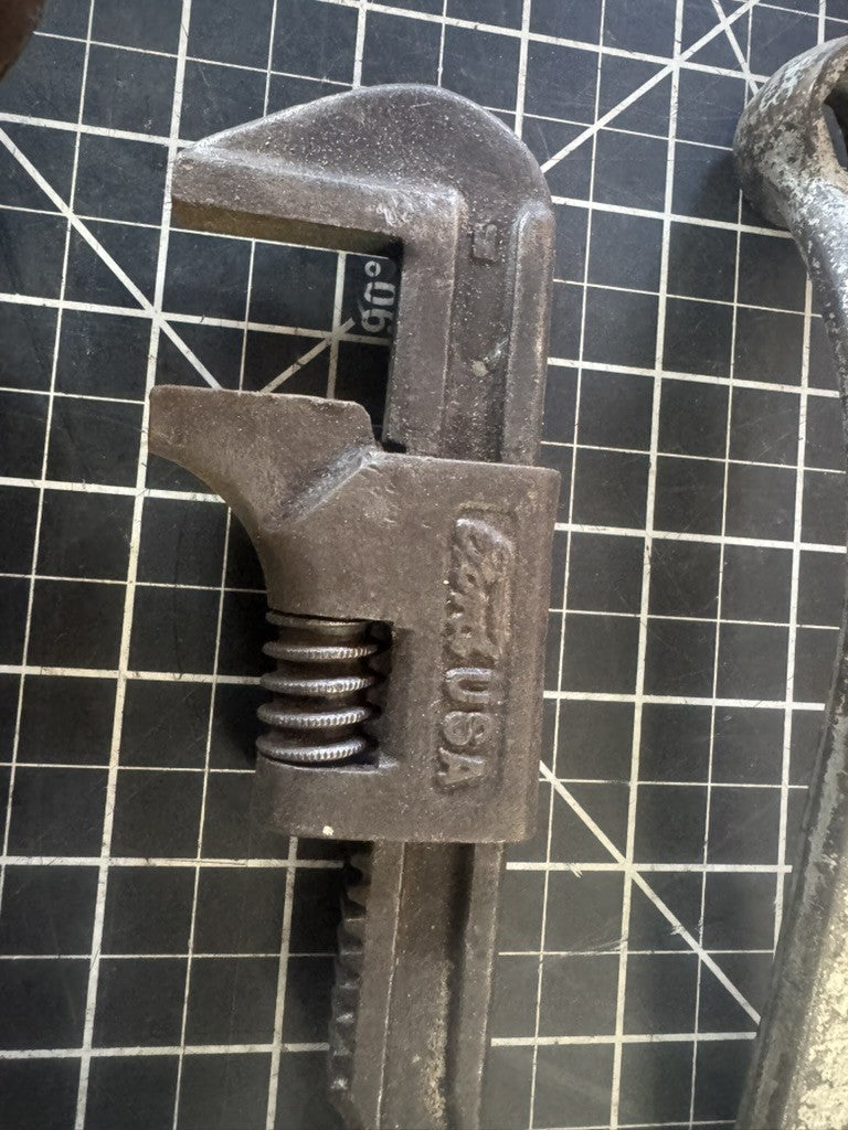 Lot of 3 Vintage Ford Hand Tools – Adjust Monkey Wrench & Combination Wrenches