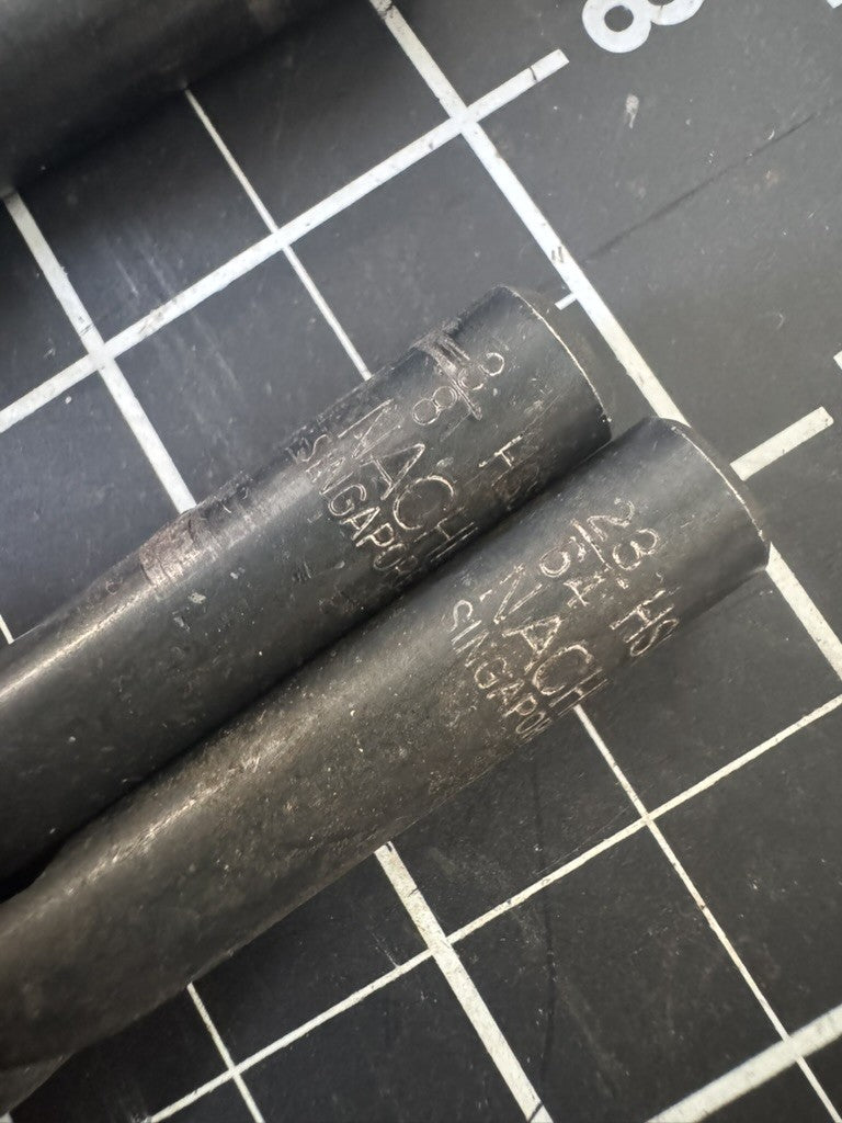 Lot of 11 Nachi HSS Drill Bits – Mixed Sizes – Japan & Singapore