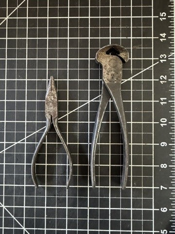 Lot of 2 Vintage Crescent Tools – 5" Mini Pliers & 7” End Nipper – USA