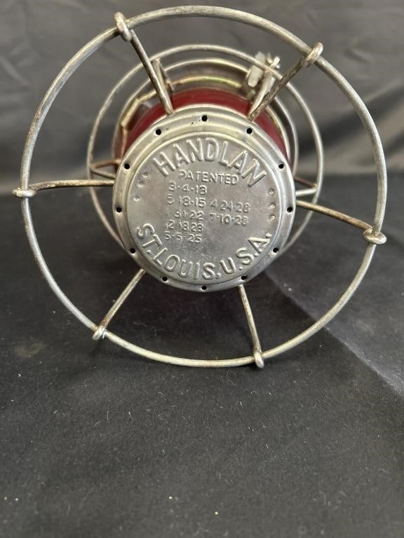 Handlan Illinois Central Railroad Lantern – ICRR – Red Globe – 14.5” Tall