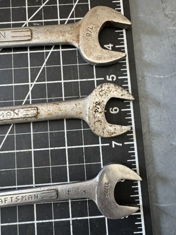 Vintage Craftsman Lot of 4 Double Open-End Wrenches – Forged in USA