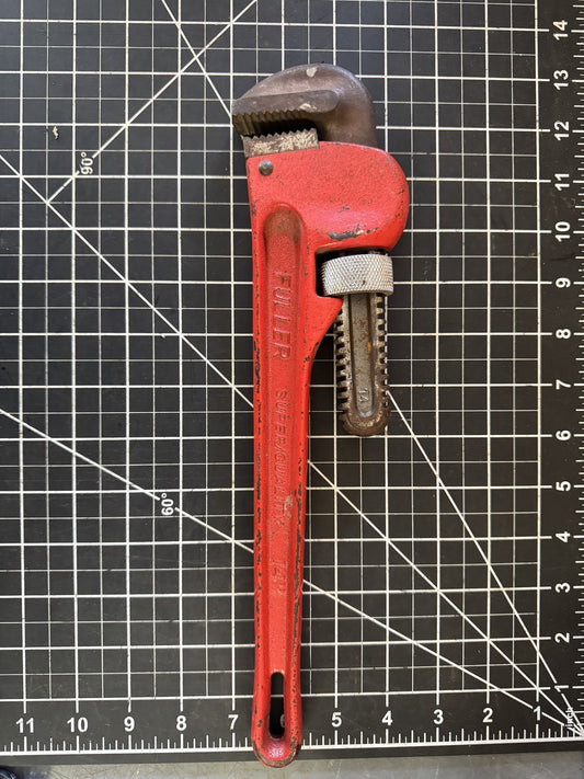 Vintage Fuller Super Quality Pipe Wrench – 14” Red – Made in Japan