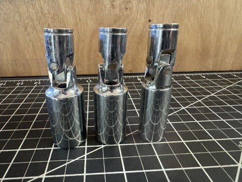 Vintage 3-Pc Impact Universal Joint Swivel Socket Adapter – 13/16, 3/4, 5/8
