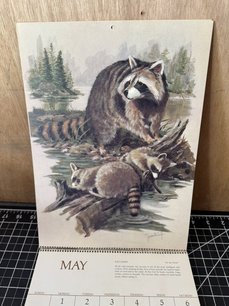 1972 Advertising Calendar – The Great Outdoors – Wildlife Scenes – Plating Works