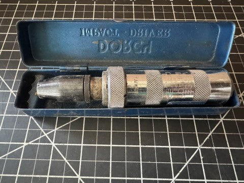 Manual Vintage DORCY Vessel Impact Driver No. 2500N w/ Original Metal Case