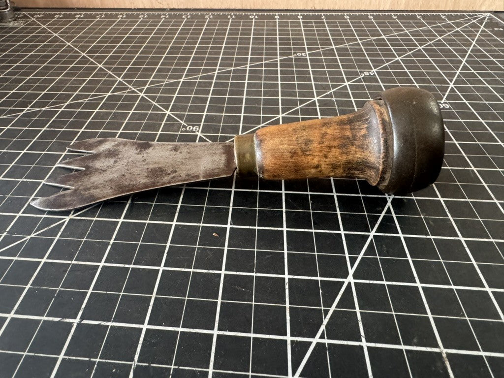 Vintage Ice Chipper / Chisel – Wood Handle – Antique Metal Tool