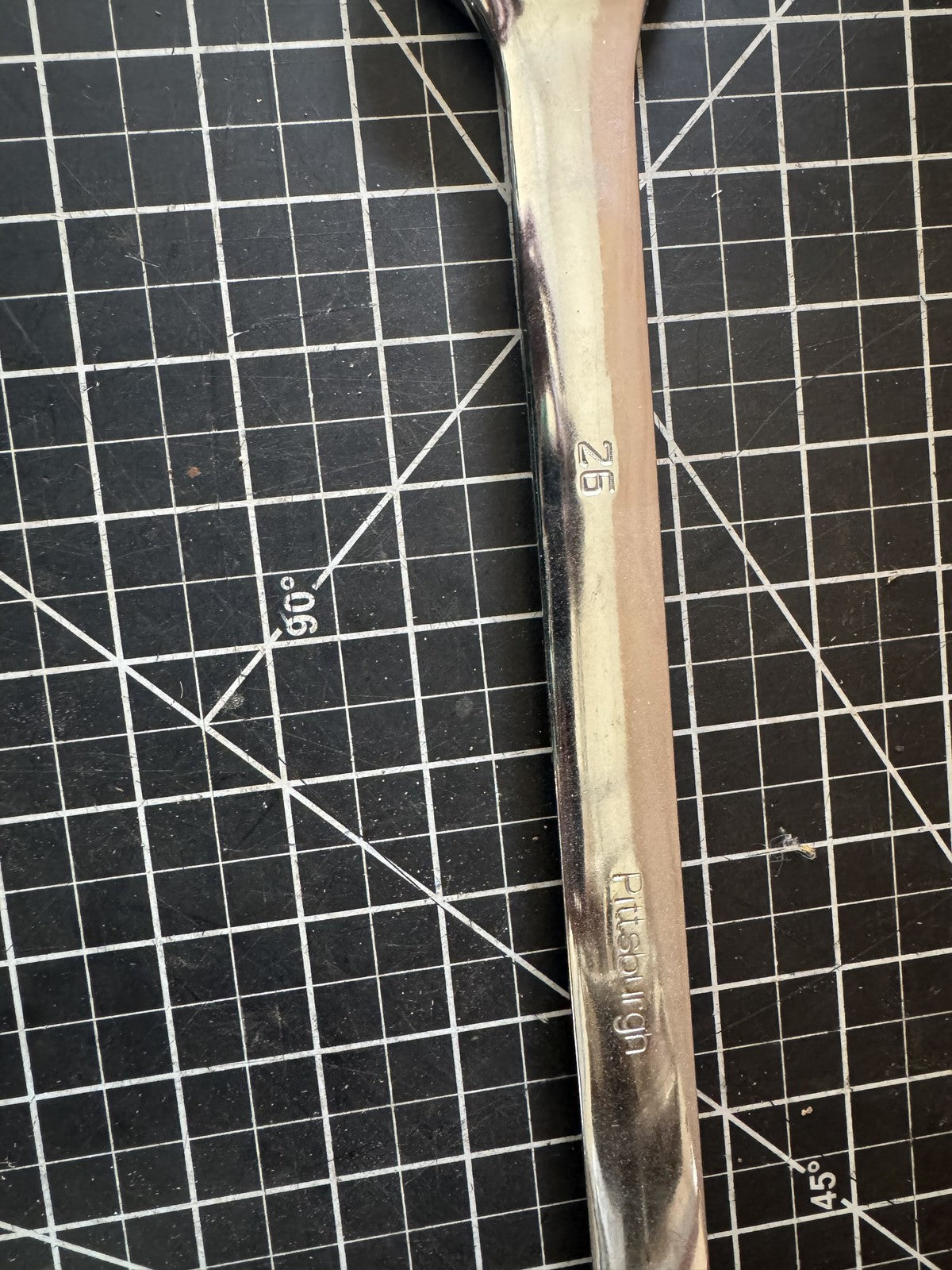 Pittsburgh 26mm Long Handle Combination Wrench – 12 Point, 16-1/2” Chrome Finish