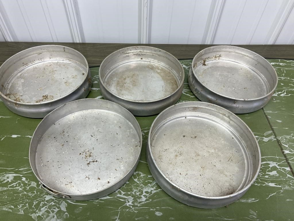 Vintage 1960s Aluminum 5-Tier Stackable Picnic Lunchbox – Made in USA