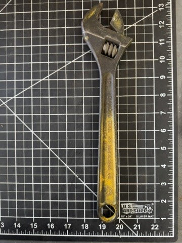 Vintage Diamond Tool No. A212 – 12” Adjustable Wrench – USA