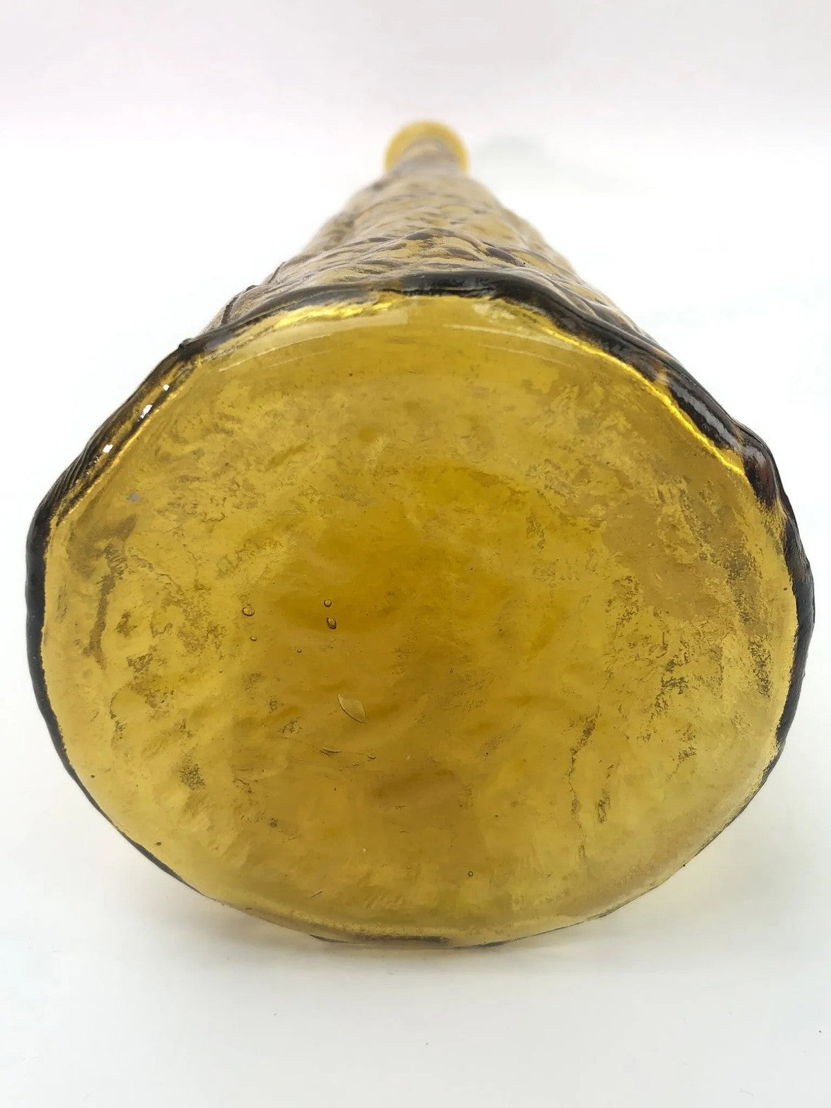 MCM Genie Bottle Decanter by Guildcraft Empoli Italy – Amber Glass, 22.5”