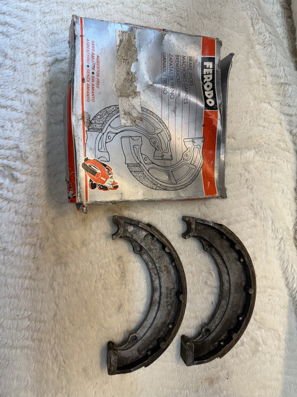 Vintage Ferodo MCD 2 Brake Shoes – 65-5901 Motorcycle Part
