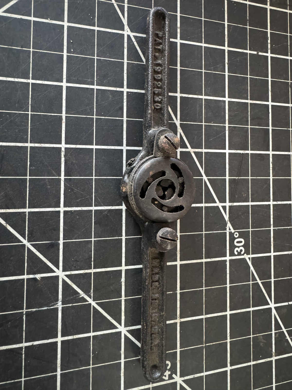 Vintage Greenfield Mass. O.K. Die Holder Wrench – Pat. No. 1992520 – Machinist