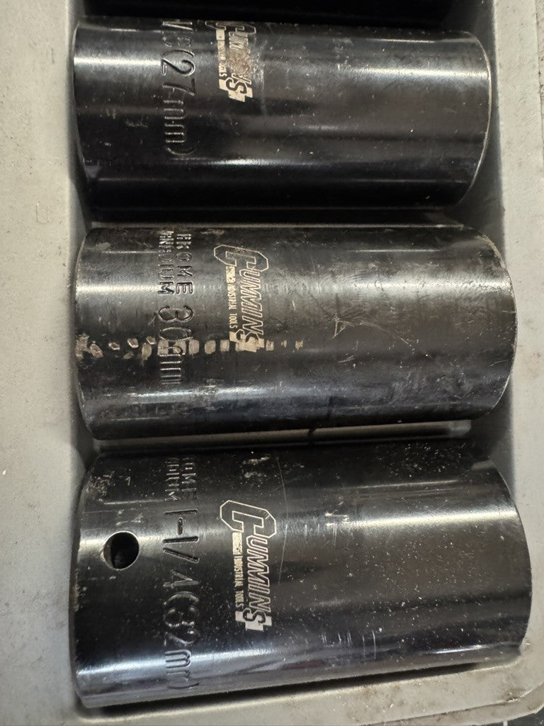 Cummins Pro Industrial 1/2” Drive 14pc Socket Set w/ Case – Metric & SAE