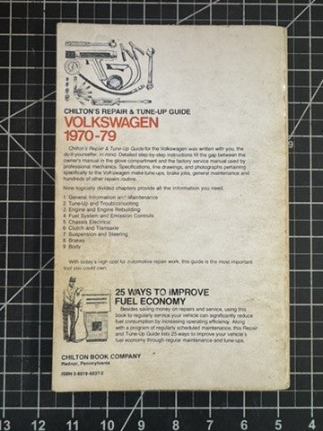 Chilton Volkswagen Repair & Tune-Up Guide 1970–1981 – #6837 Shop Manual