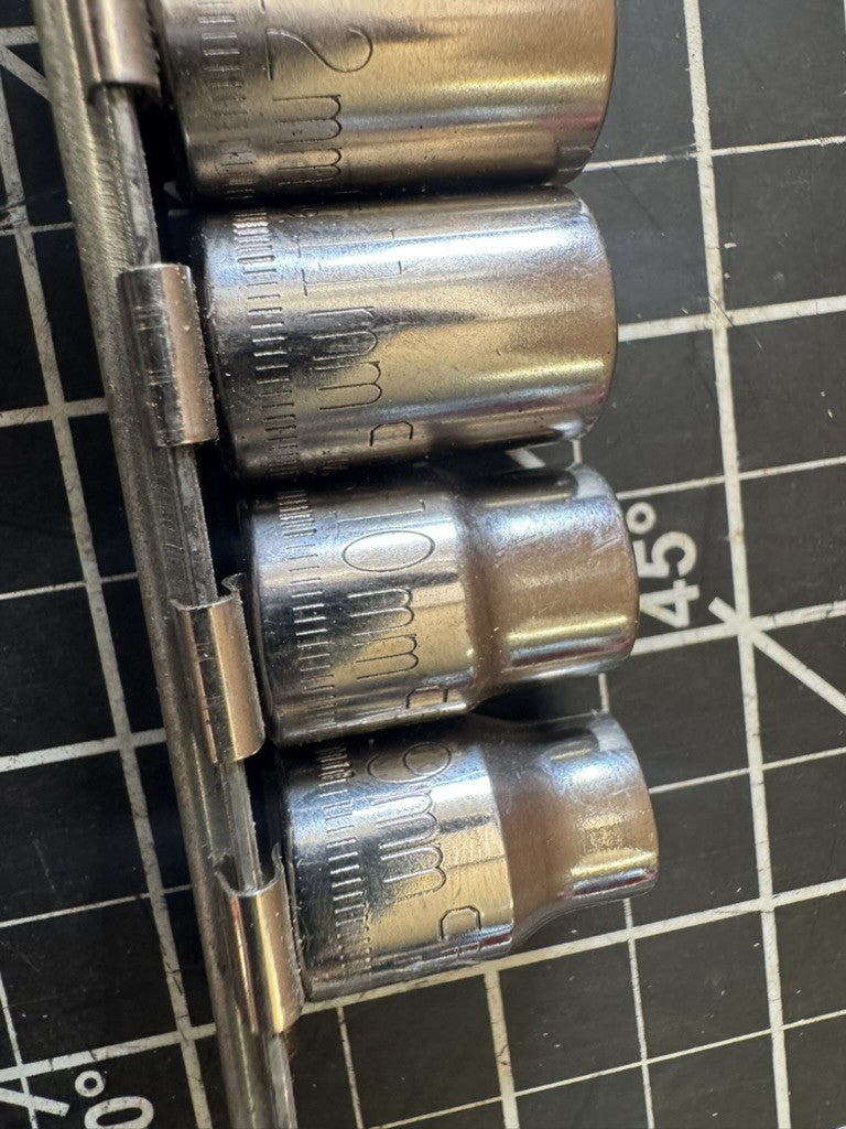 Vintage Craftsman 12pc Metric Socket Set – 9mm to 21mm – USA