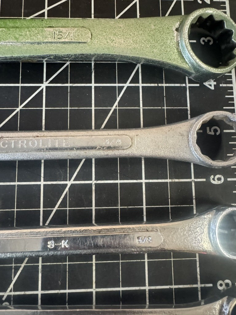 S-K Tools USA Combination Wrench Lot of 6 – Models C-30, C-24, C-20, C-18, etc