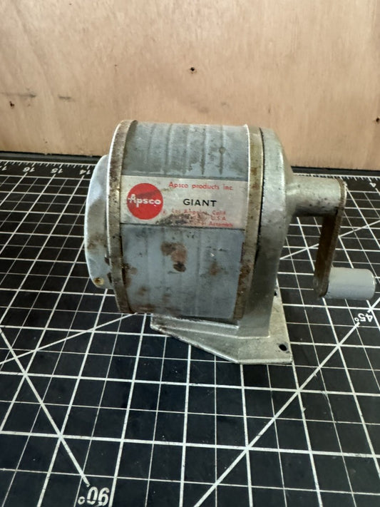 Vintage Apsco Products Giant Pencil Sharpener – 5 Hole Type 3A – USA – Working