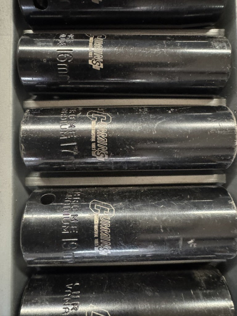 Cummins Pro Industrial 1/2” Drive 14pc Socket Set w/ Case – Metric & SAE