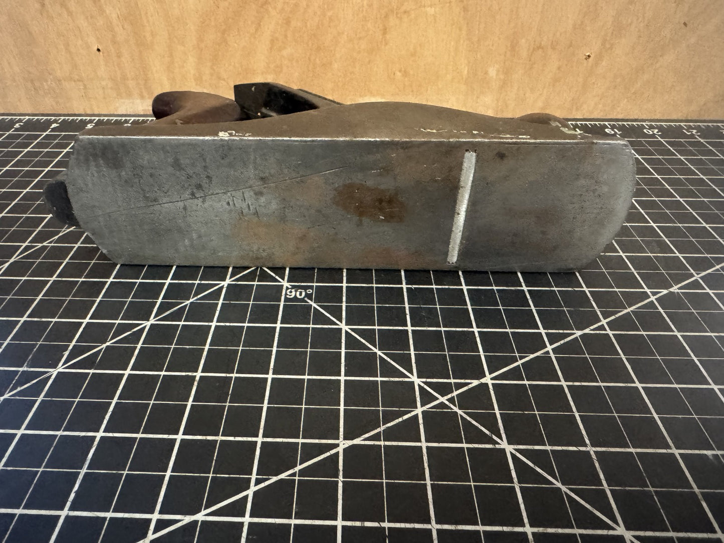 Antique Stanley Bailey No. 4 Wood Plane – USA – Pat. Aug. 19, 1908