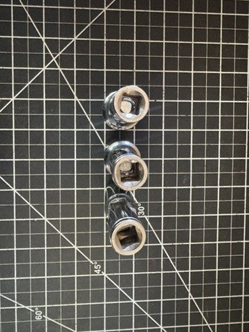 Vintage 3-Pc Impact Universal Joint Swivel Socket Adapter – 13/16, 3/4, 5/8