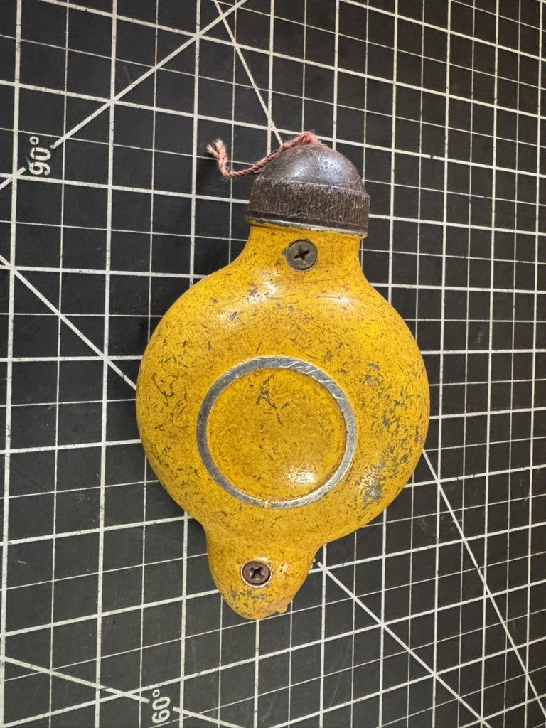 Vintage Evan’s Chalk Line / Plumb Line – Original Yellow