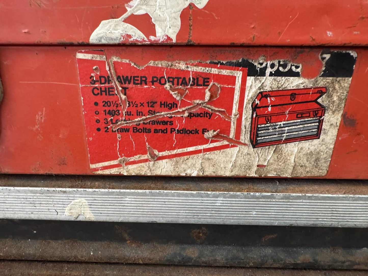 Vintage Craftsman 3-Drawer Portable Tool Chest – 20.5” Wide, Locking Drawers