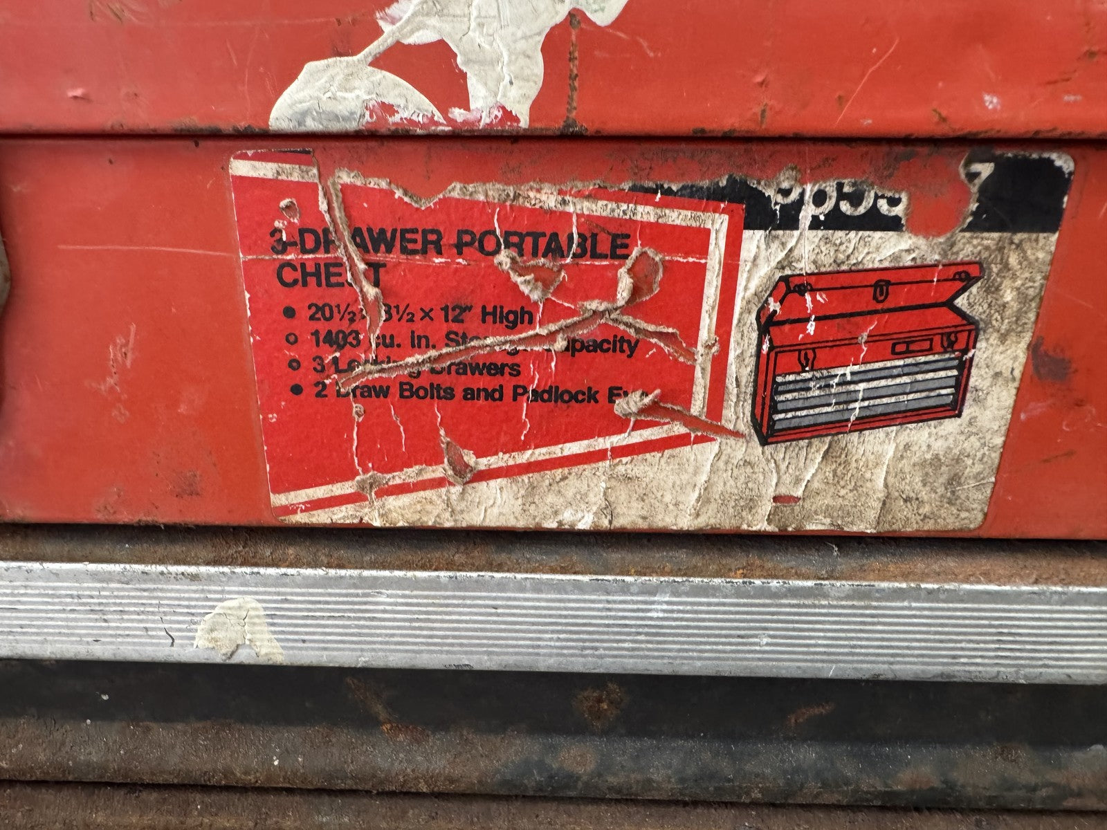 Vintage Craftsman 3-Drawer Portable Tool Chest – 20.5” Wide, Locking Drawers