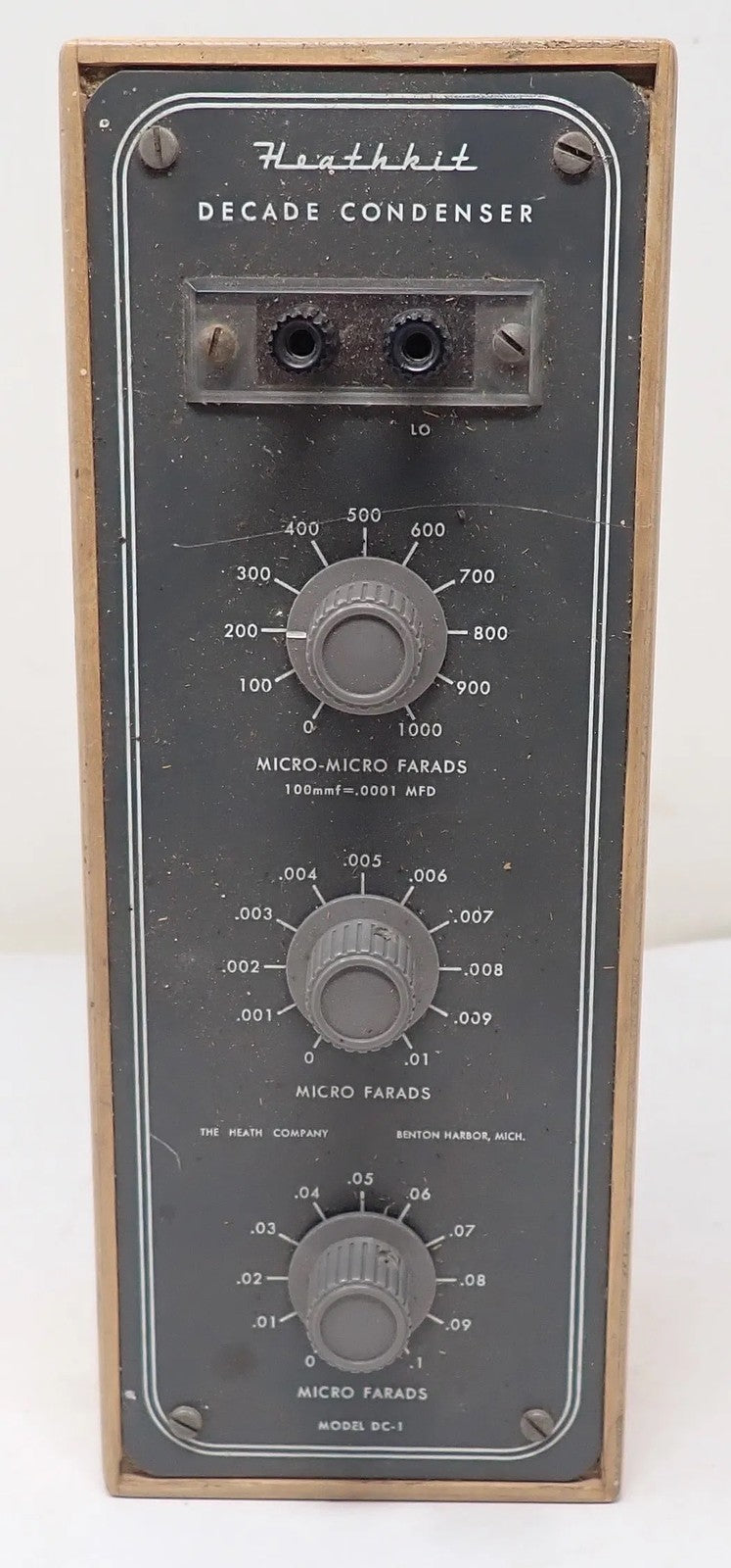 Vintage Heathkit DC-1 Decade Capacitor Box | Condenser Tuning Box ~ Untested