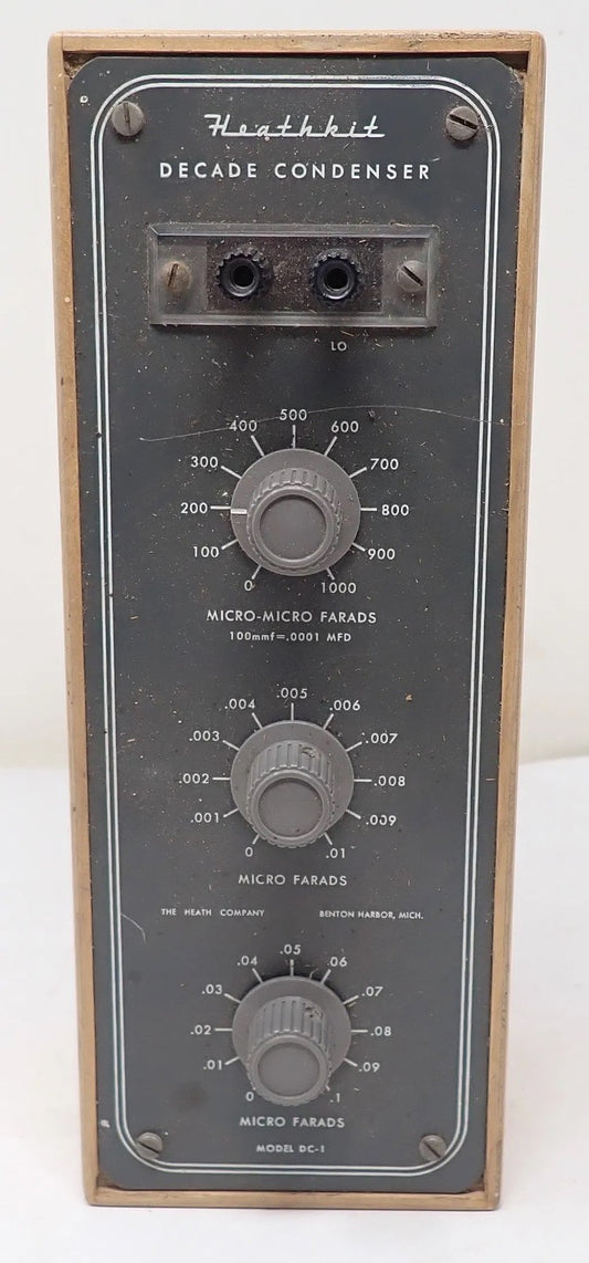 Vintage Heathkit DC-1 Decade Capacitor Box | Condenser Tuning Box ~ Untested