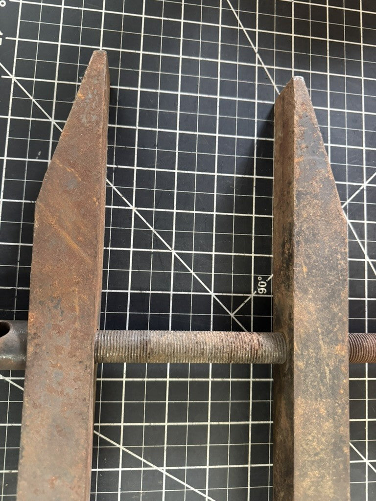 Large 14” Vintage Cast Iron Hand Screw Clamp – Heavy Duty Woodworking Tool