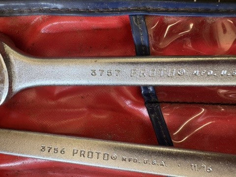 7pc Proto J3700A Flare Nut Wrench Set 6-Point w/ Original Pouch 2404 USA