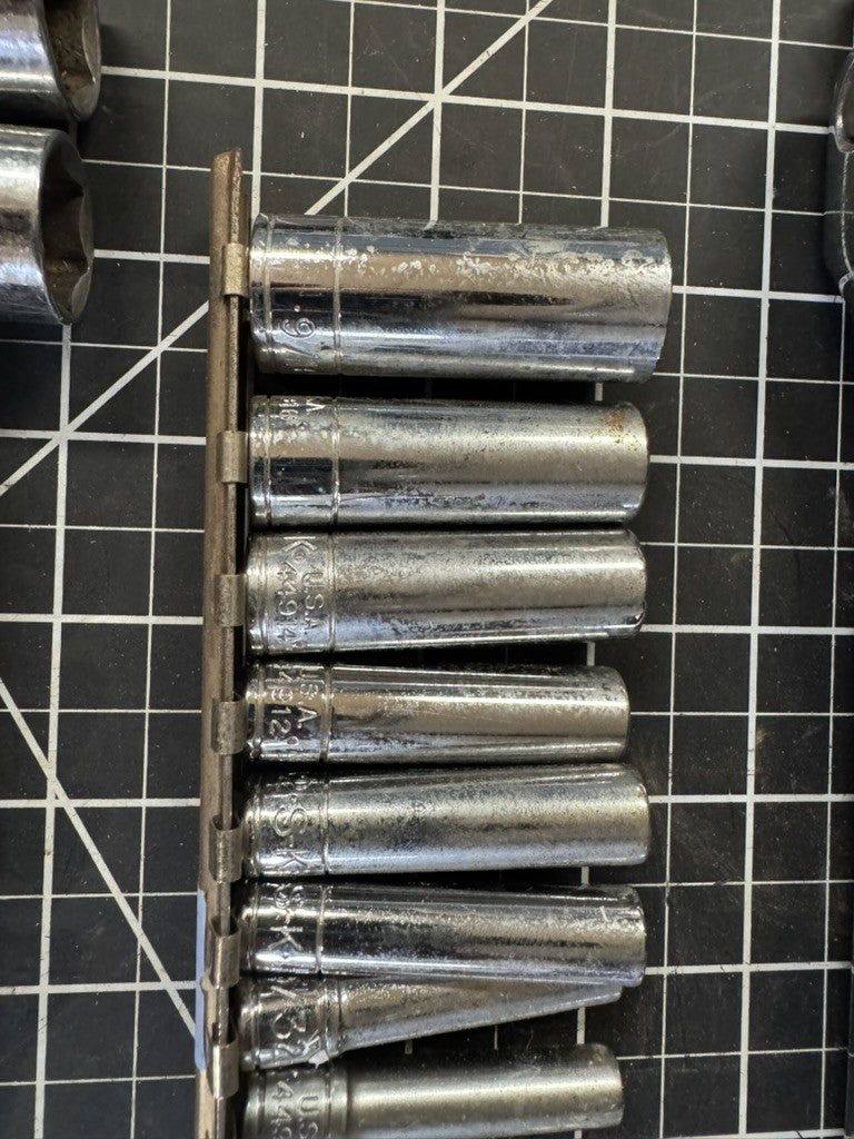 S-K Tools USA 65pc Socket Lot w/ 1/2” Drive 16” Flex Head Breaker Bar