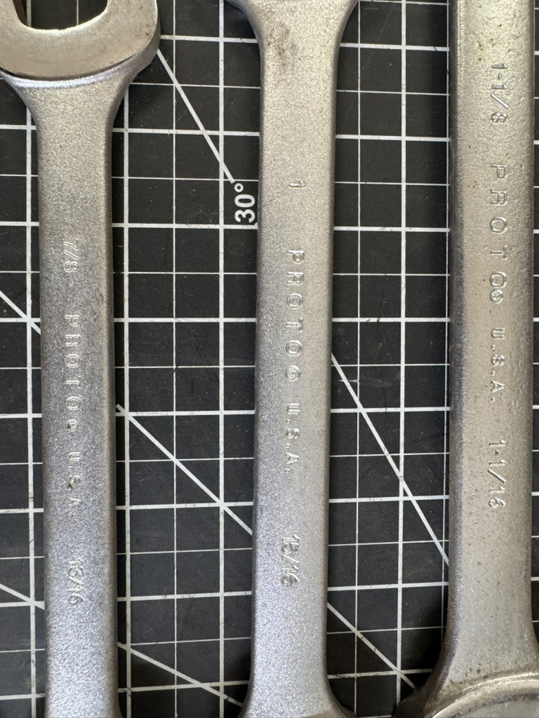 Proto Professional USA 10pc Double Open End Wrench Set – Offset, SAE Sizes