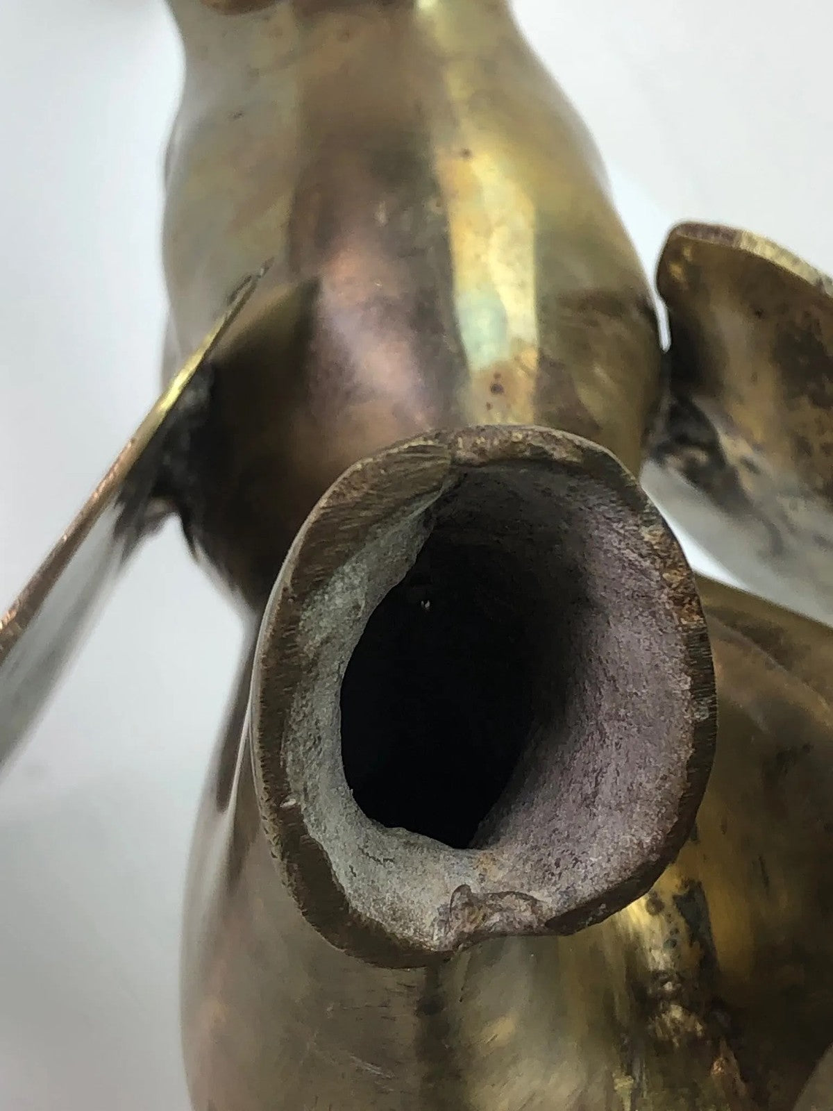 Vintage Brass Elephant Sculpture – 17” Tall Circus Display with Raised Trunk