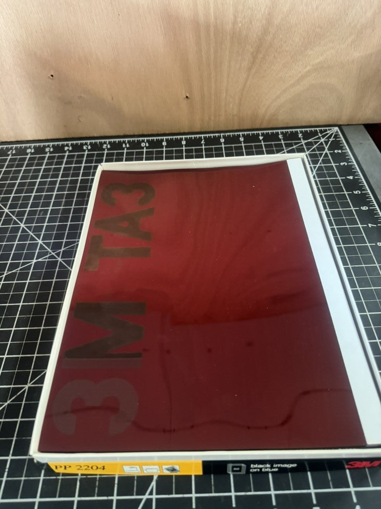 3M Transparency Film PP2206 – For Plain Paper Copiers – Black Image on Red