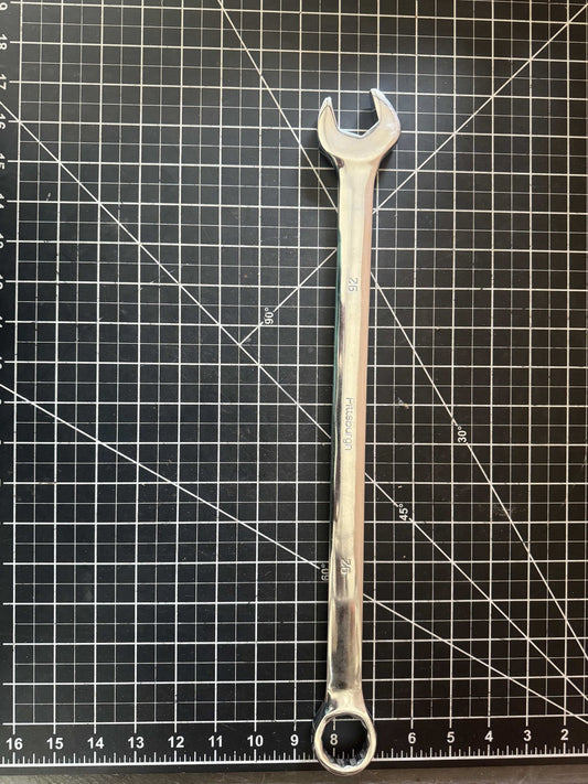 Pittsburgh 26mm Long Handle Combination Wrench – 12 Point, 16-1/2” Chrome Finish