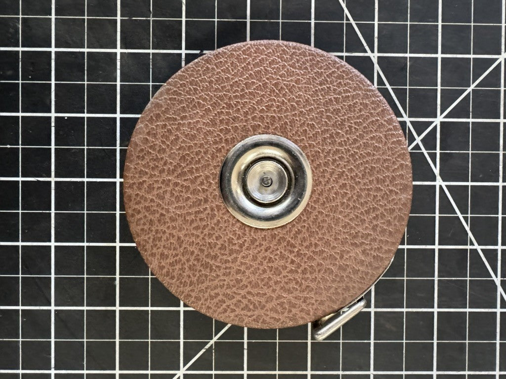 Evans White Tape – 50ft – NOS – Leather Casing w/ Clear Plastic Cover