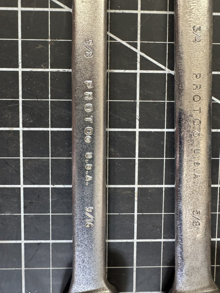 Proto Professional USA 10pc Double Open End Wrench Set – Offset, SAE Sizes