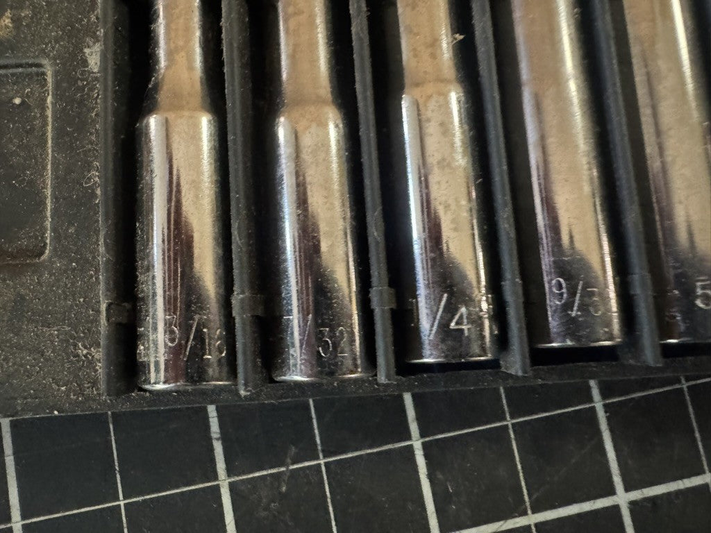 Craftsman 934434 10-Pc 1/4” Drive 6-Point Deep SAE Socket Set - Original Case