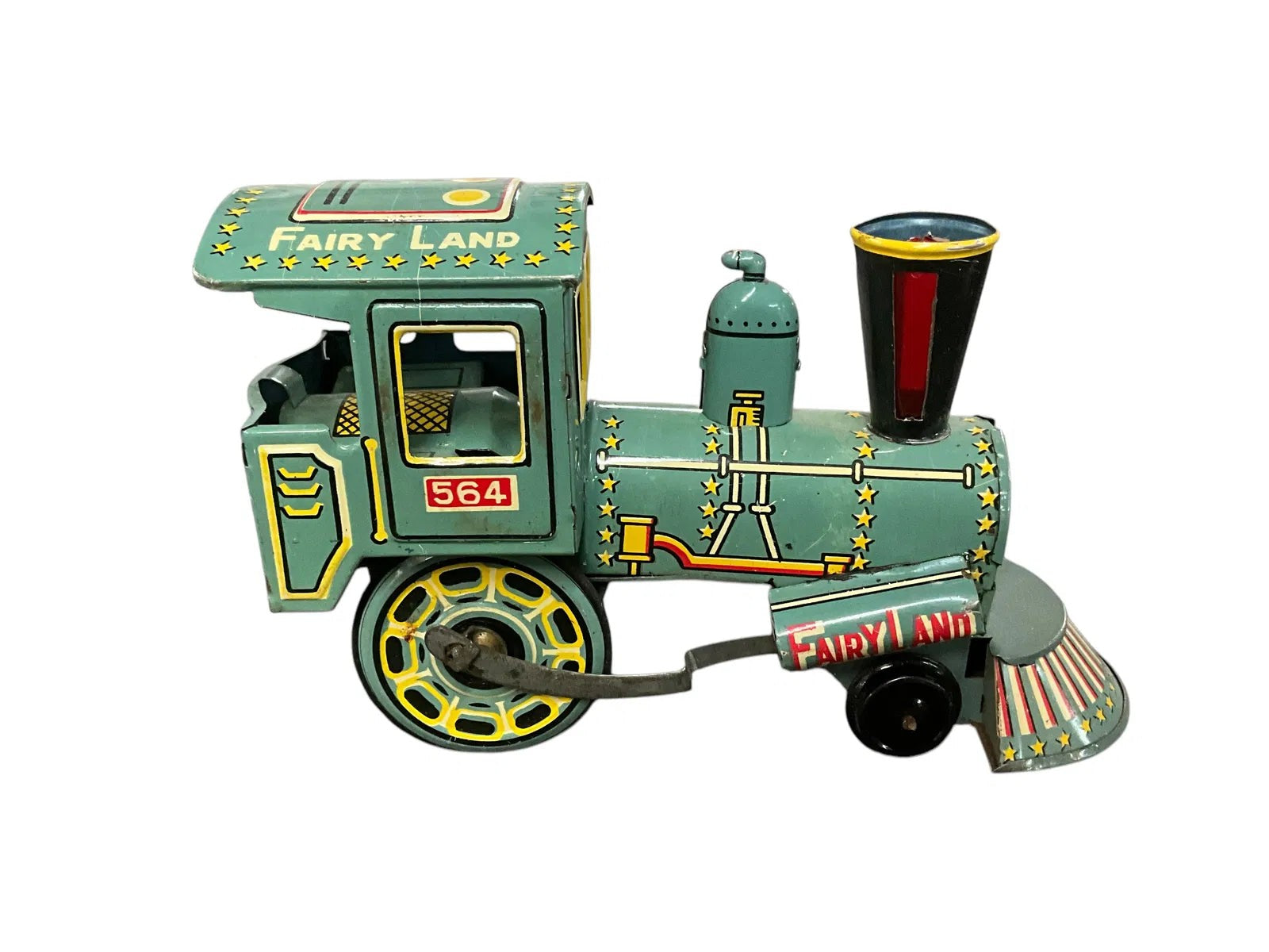 Two Wind-Up Trains and a Lithographed Tin Locomotive Vintage 1950's(?)