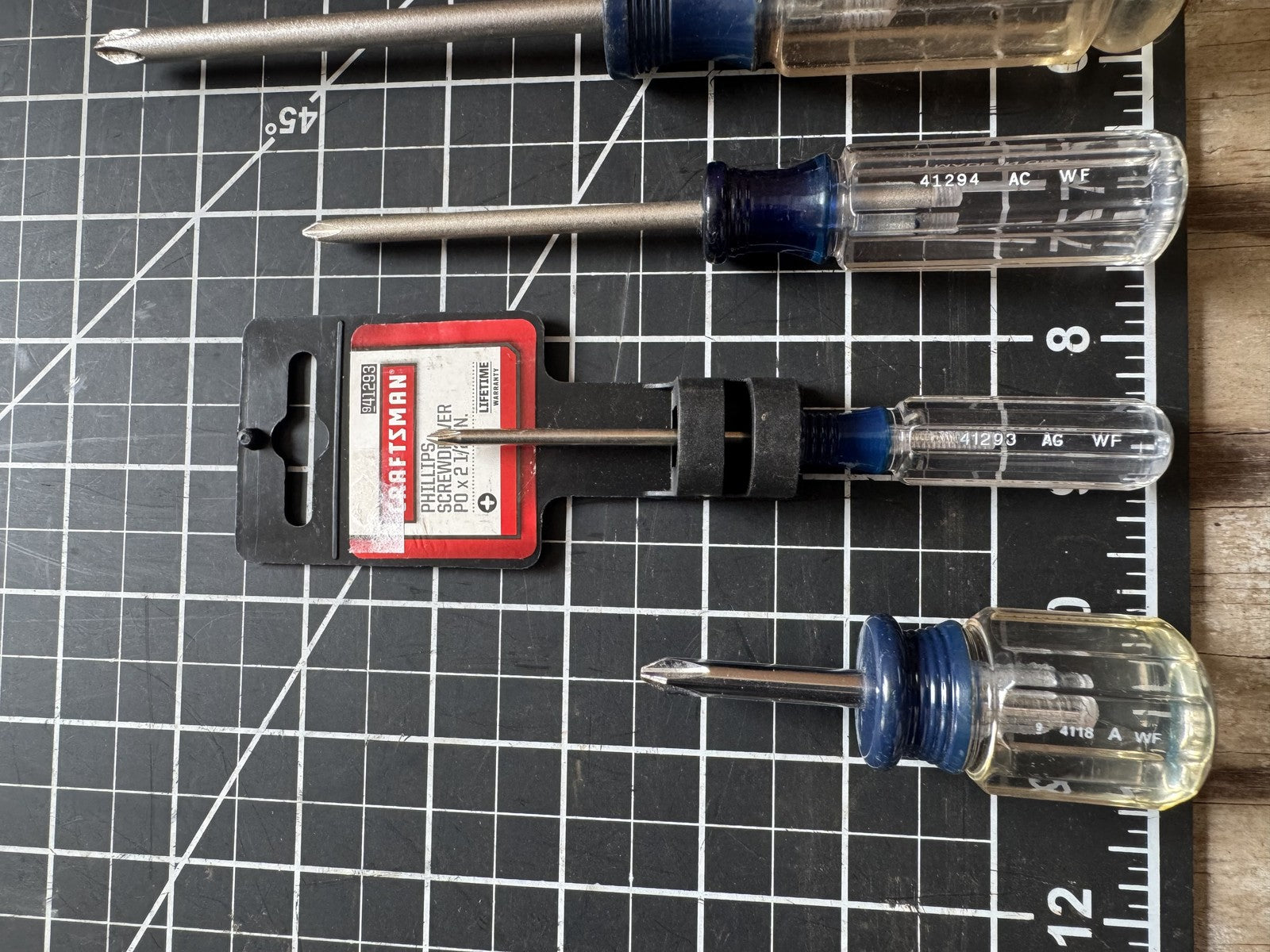 Craftsman USA Blue-Clear Screwdriver Lot – 6pc Phillips Head Set, 41297–4118