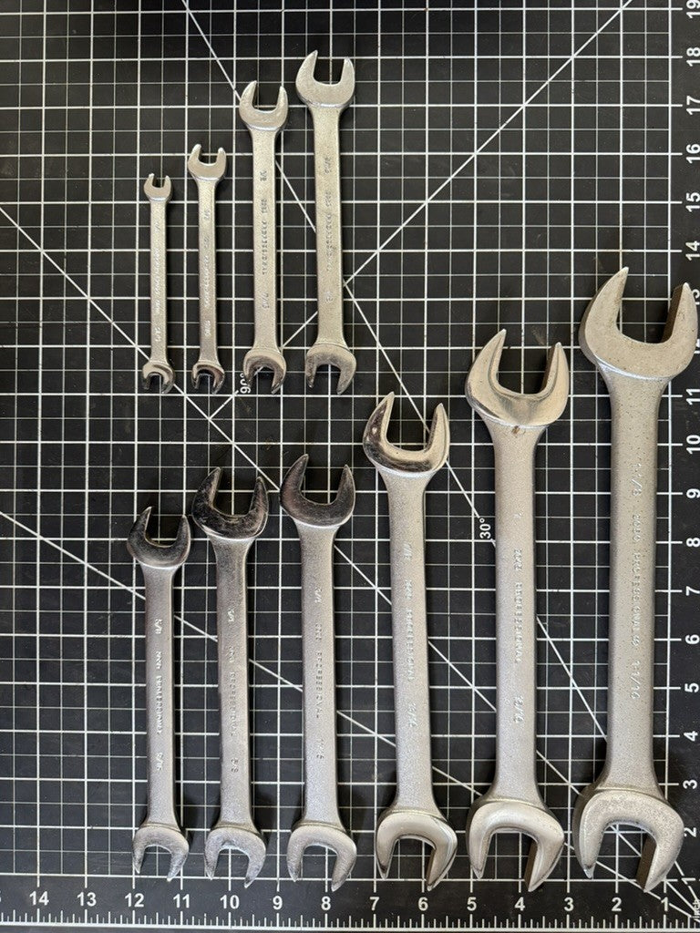 Proto Professional USA 10pc Double Open End Wrench Set – Offset, SAE Sizes