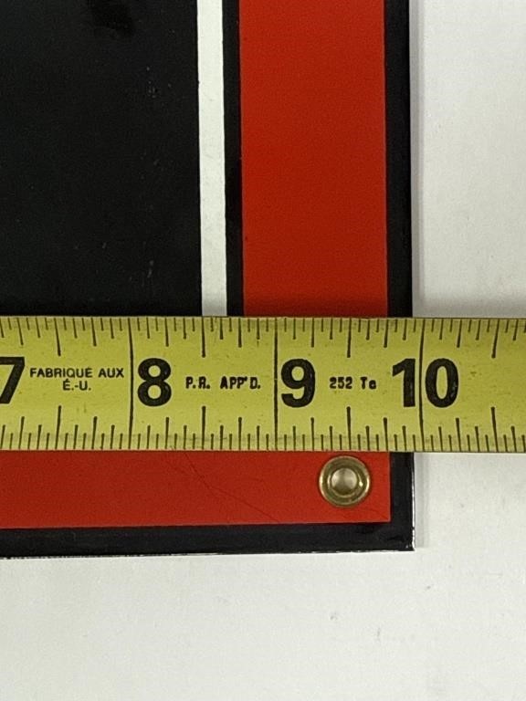 Vintage Burlington Route CB&Q Porcelain-Coated Metal Railroad Sign – 8” x 10”