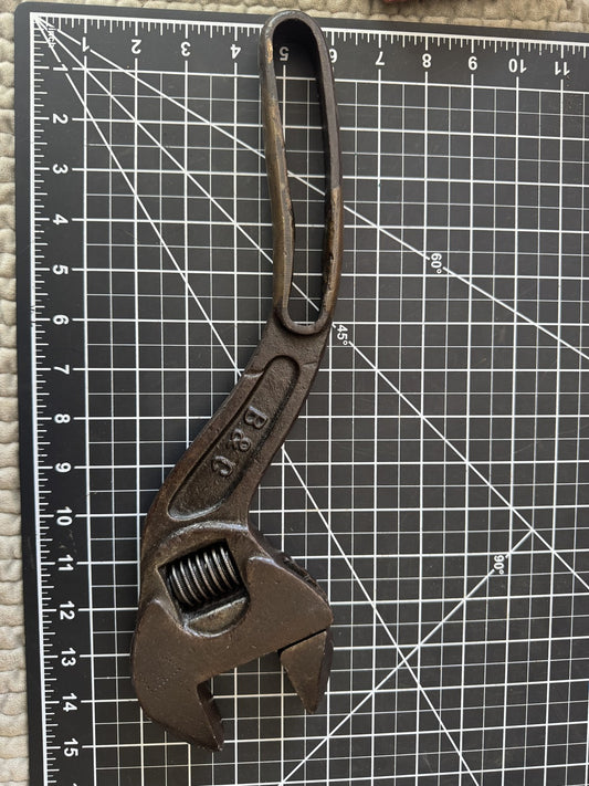 Antique Bemis & Call No. 48 14" S-Curve Adjustable Nut Wrench – Rare