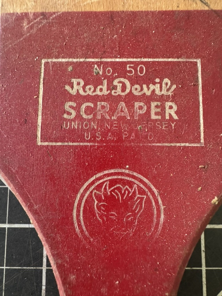 Lot of 2 Vintage Red Devil Scrapers – No. 50 & P103 Putty Knife – USA