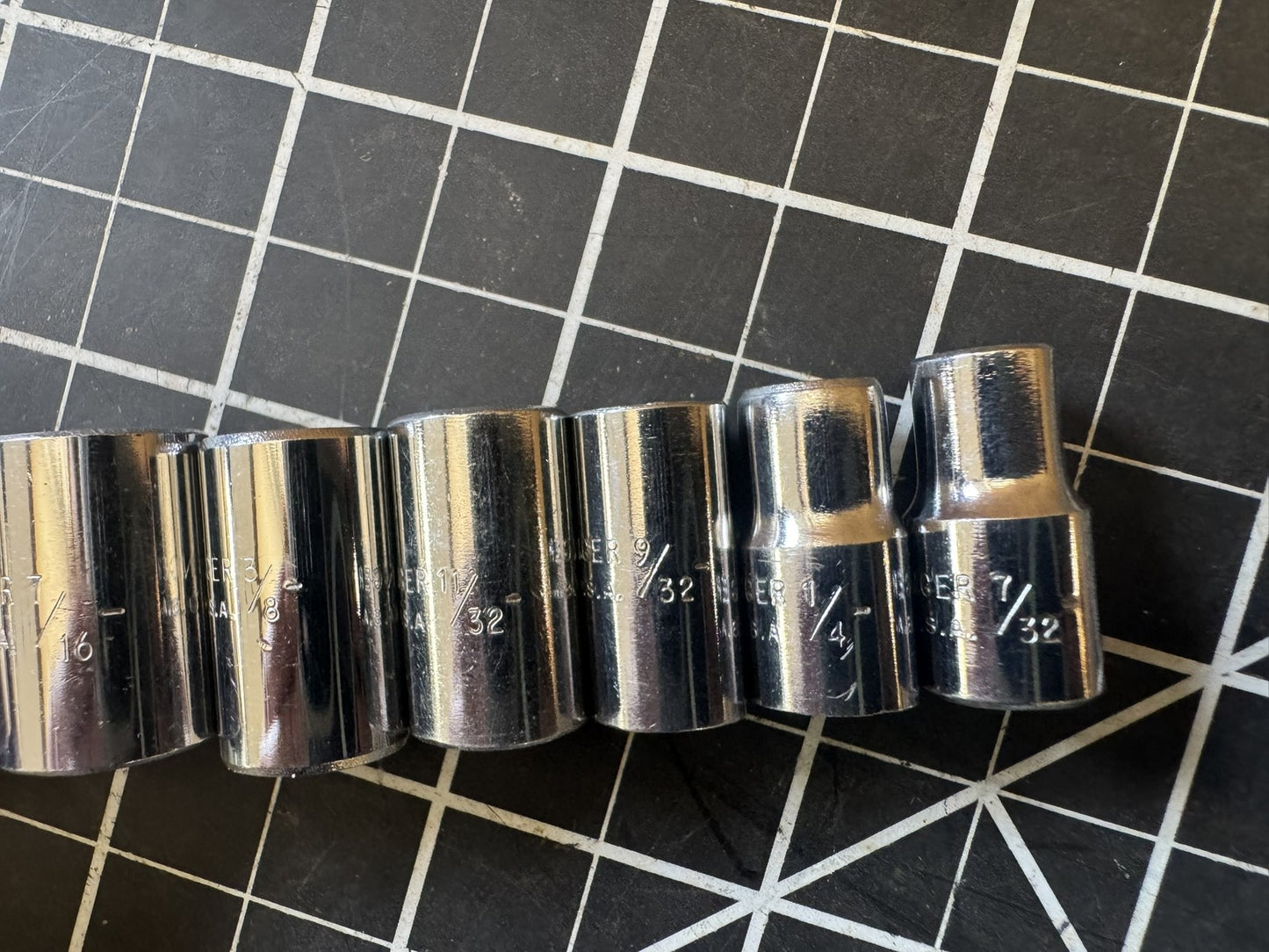 Vintage Challenger by Proto 8pc Socket Set – Mixed Sizes – USA