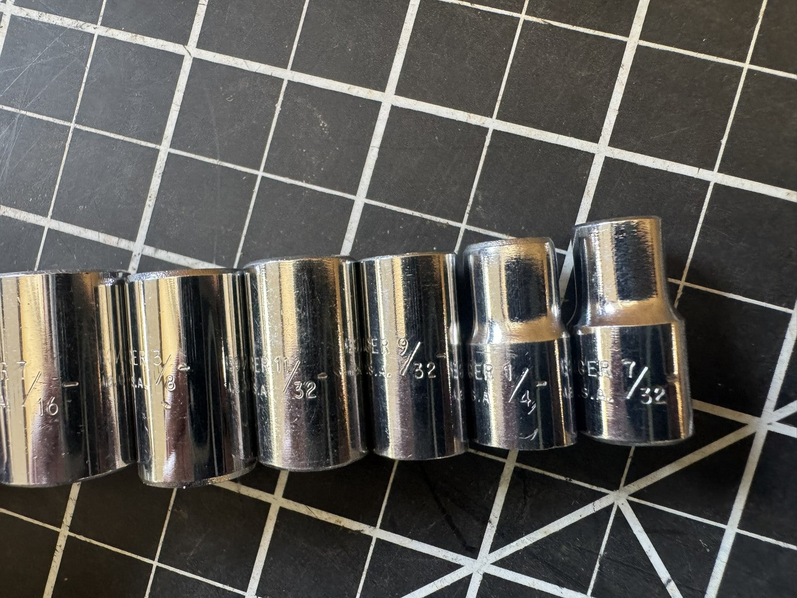 Vintage Challenger by Proto 8pc Socket Set – Mixed Sizes – USA