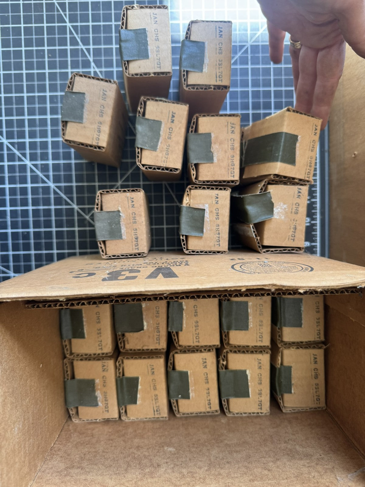 Matched Pair JAN CHS 3H67GT Radio Tubes – Sylvania – NOBSR 52696 – 1952 – USA