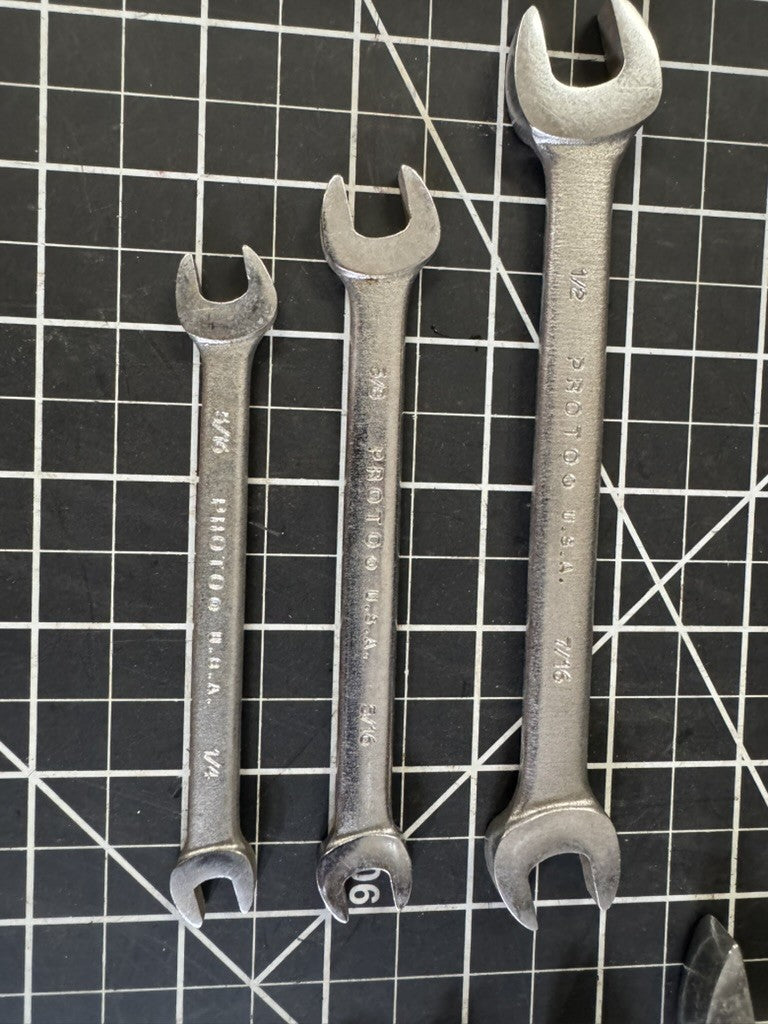 Proto Professional USA 10pc Double Open End Wrench Set – Offset, SAE Sizes