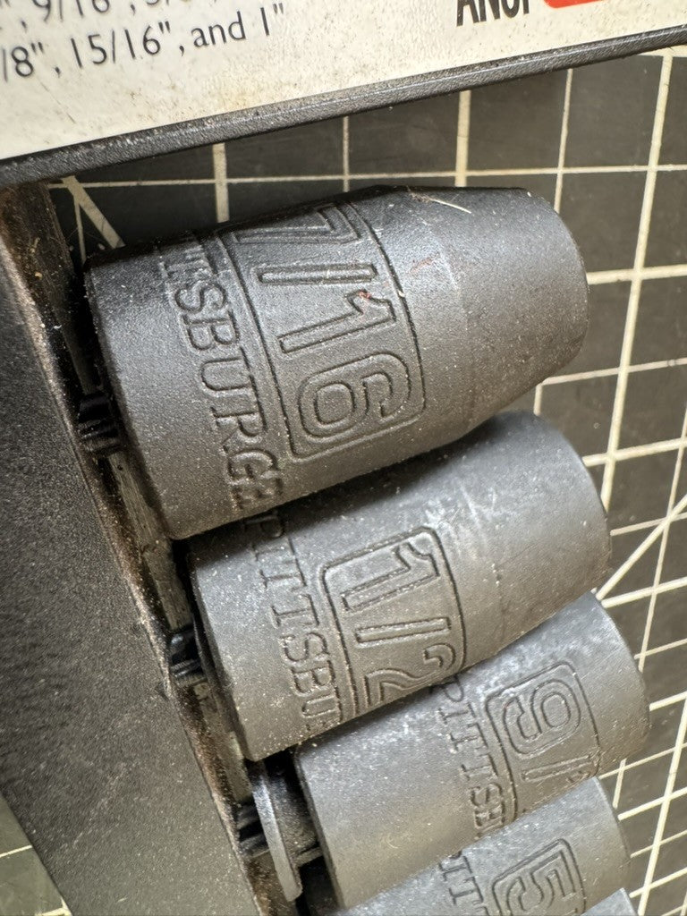 Pittsburgh 1/2” Drive 10pc Impact Socket Set – Item #67917 – Black Phosphate